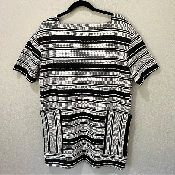 ZARA Trafaluc fall winter collection smock shirt tunic, 28, white black stripes - Picture 3 of 10